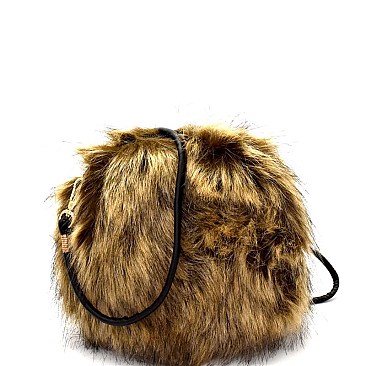 YH0003-LP Faux-fur Round Cross Body