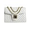 Chevron Turn-Lock Chain Shoulder Bag