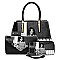 CH-OB2678D 3-in-1 Set Michelle Obama Satchel+Clutch+Wallet