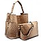 Ostrich Hobo Handbags - 2pcs Set