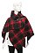Elegant Plaid Pattern Poncho FM-SCA2060