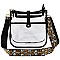 Trendy  Visible Clear Hobo Crossbody Bag with Guitar Strap