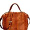 Woven Detail Perforated Rustic Large Satchel MH-CJF065