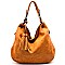 CMS002-LP Tassel Accent V-Pattern Embossed Hobo