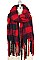 BUFFALO CHECK PUFFY WITH TASSEL SCARF