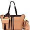 Two-Tone 3 in 1 Shopper Tote Value SET  F0204-1-LP