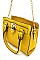 Padlock Accented Small Size Satchel