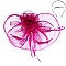 Classy Fuchsia Cute Headband Fascinator With Flower Mesh SLFT4