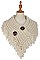 BUTTON ACCENT KNITTED FRINGE INFINITY SCARVES