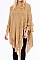 FASHIONABLY FRINGED PONCHO FM-WSF206