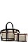 2 IN 1 CHECK SHOULDER SATCHE BAG