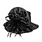 SATIN LADY HAT With Satin Burst Feather  MEZ2100