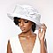 Metallic Satin Braid Hat with Big rhinestone bow and Loopy Bow MEZ2165