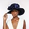 SATIN LADY HAT With Satin Flowers And Satin Bows MEZ2169