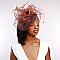 Sassy Fascinator with Mesh Netting and Feathers MEZ2171