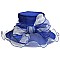 Ladies Organza Hat Medium Brim Two Tones Ruffles Decor MEZ2142