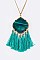 Geometric Pendant With Tassels Necklace LA-CN4146