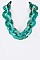 Chunky Celluloid Interlocking Chain Necklace LA-S4643