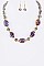 Crystal Beads Necklace And Earrings Set LA-11821