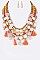Exotic Tassels & Mirrors Statement Necklace Set LA-JHN1917