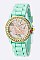 Chic Floral Dial Silicon Fashion Watch LA 05-2222