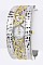 Stylish 2 Tone Hammered Bangle Watch LA 05-601