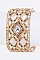 Geometric Design Crystal Embellished Bangle Women Watch LABG433L38