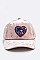 Beaded Heart Patch Velour Cap LA-EMH0927Q