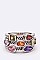 Multi Color Texture Cubic Zirconia Ring LAGKL986