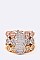 Hamsa Cubic Zirconia Tri-Tone Ring Set Hamsa CZ Tri-Tone Ring Set LAGKP275R