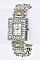 Stylish Pave Crystals & Enamel Bracelet Watch LA-OB1219L2