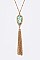 Trendy Golden Chain Tassels Pendant LA-VNE0715