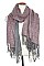 OBLONG FRINGE TWO TONE SCARF