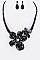 Iconic Enamel Flower Statement Necklace Set LA-YNE3322