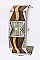 Stylish Wavy Wooden Accent Bangle Watch LA-BG1235L6