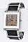 Fashionable Flex Wooden Block Bangle Watch LA-613