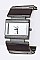 Stylish Flex Wooden Block Bangle Watch LA-116