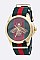 Stripped Strap Bee Bezel Watch