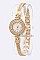Chic Crystal Bezel Petite Chain Strap Fashion Watch LA-3596