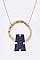 Semi-Precious Stone Pendant Necklace LA-12294