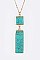 Genuine Stone Pendant Necklace LA-CN4140