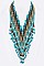 Large Bib Style Layers Beads Tribal Statement NECKLACE LA-AN11168B