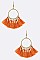 Fabric Tassels Hoop Earrings