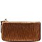 Textured Snake Skin Accent Foxy Wristlet