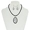 TRENDY WESTERN THEME OVAL NECKLACE SET SLN1396