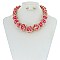 Trendy Wire Wraped Pearl Necklace Set SLN1532