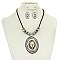 Fashionable Tailored Look Oval Stone Nk Set SLN1787