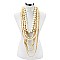 7 LAYERS PEARLS STATEMENT NECKLACE SET MEZNEL319