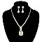 SPARKLY BRIDAL NECKLACE SET MEZNRW211