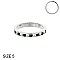 Stylish CZ BAND W/ EMERALD STONES SLR1243EM